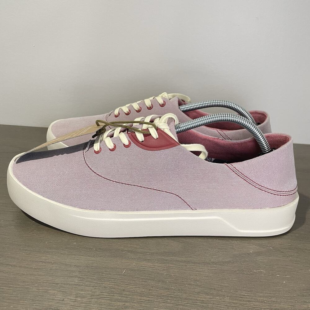 Olukai Mens Size 11 Shoes NEW Tradewind Lava Red Canvas Sneaker Comfort
